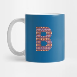 Monogram Letter B- geometric pattern Mug